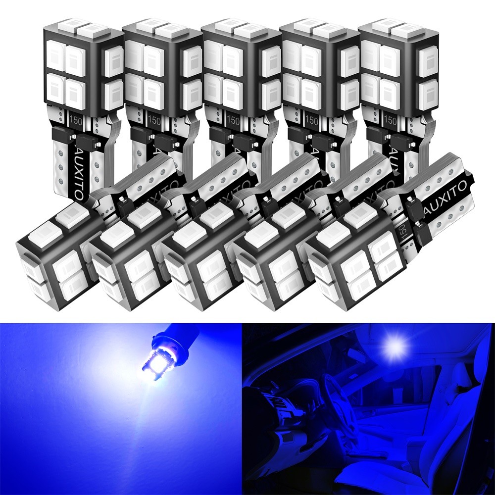 LED Plate License Plate Interior Light Bulb Super Blue T10 194 168 W5W 10-100x