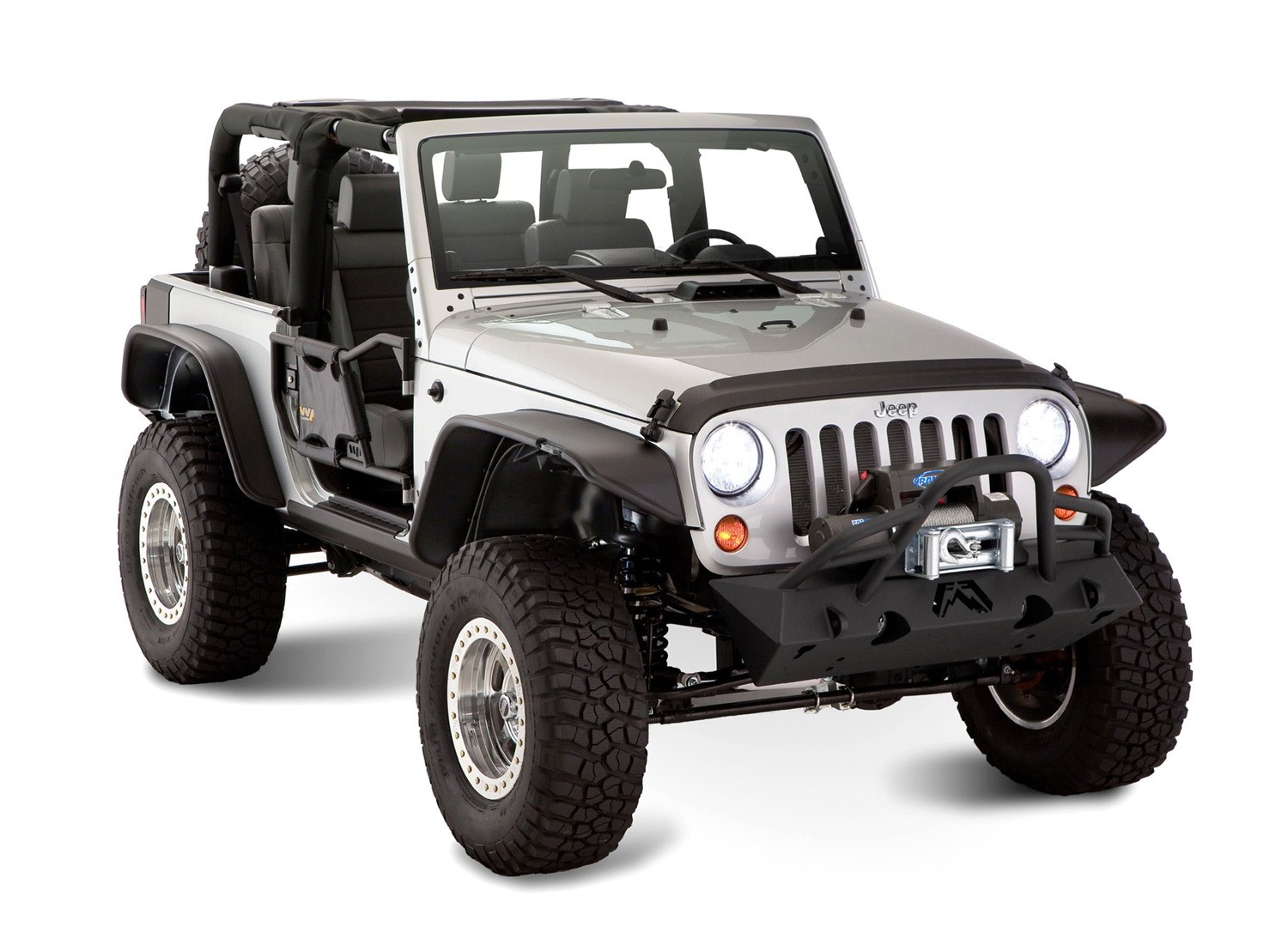 Smoked 6-LED Amber Fender Flare Side Marker Lamps For Jeep Wrangler TJ JK and JL