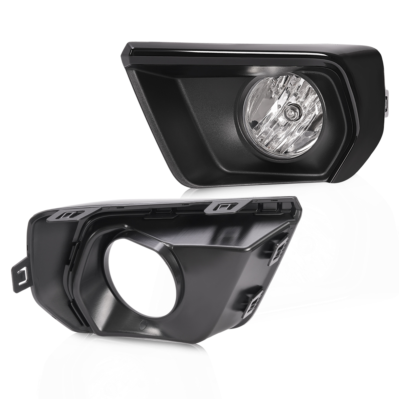 Clear Fog Light Lamp Black Bezel w/Relay Bulbs Pair For Chevy Colorado 2021 2022