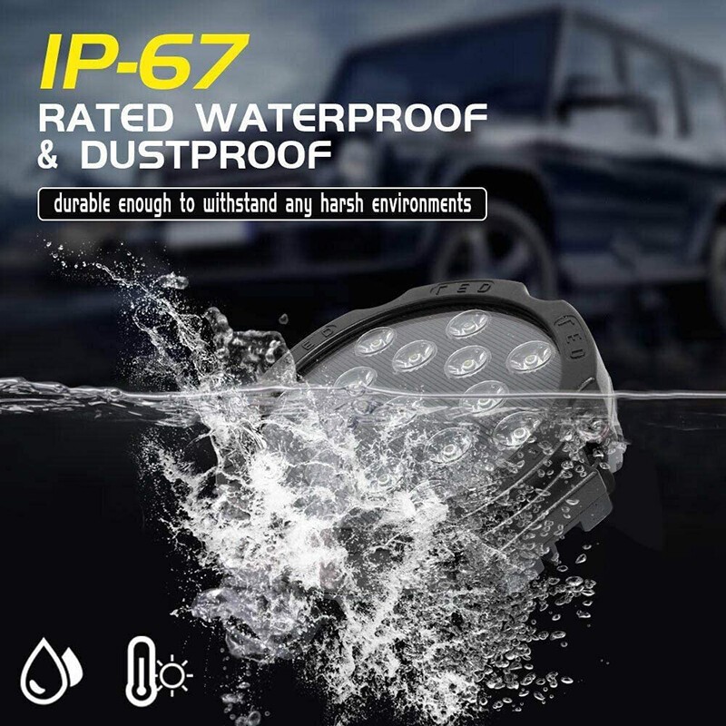 7“ inch Round LED Pods Work Light Bar Driving Fog Headlight Truck Off Road 4WD