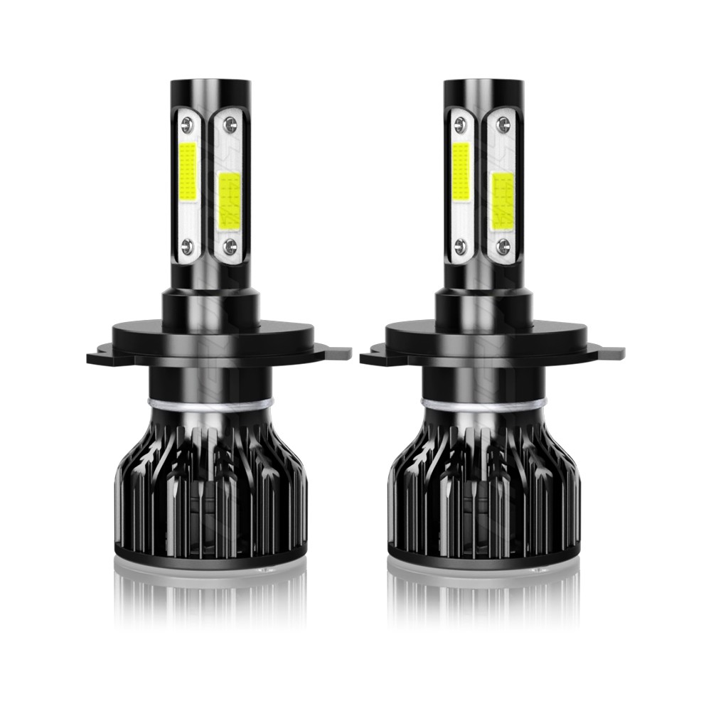 2Pcs H4 9003 HB2 LED Bulbs 6000K White 120W 8000LM No Error IP68