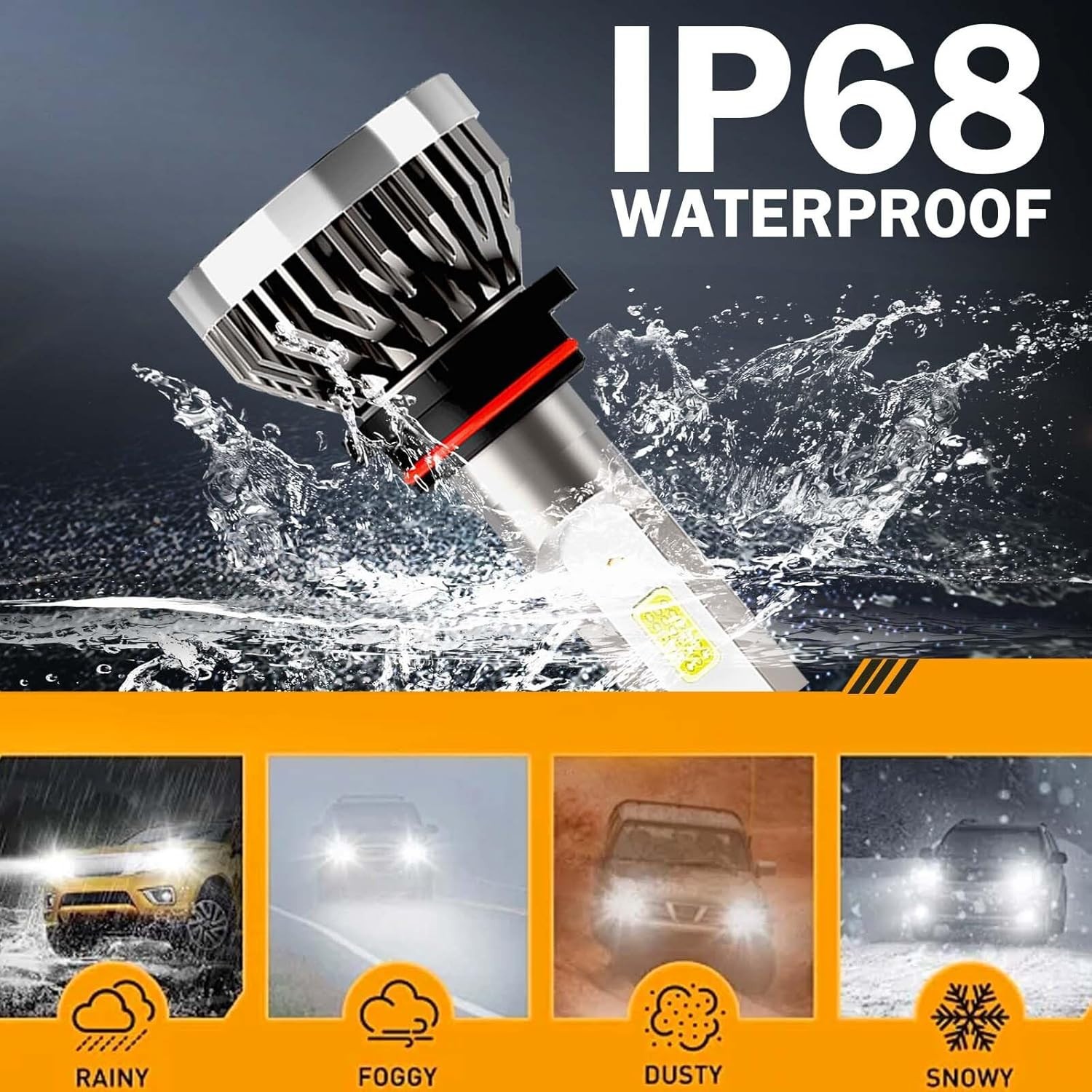 ENJOYAKOM 9005 + H11 + 5202 LED Fog Light Bulbs Fit For 2007-2013 GMC SIERRA