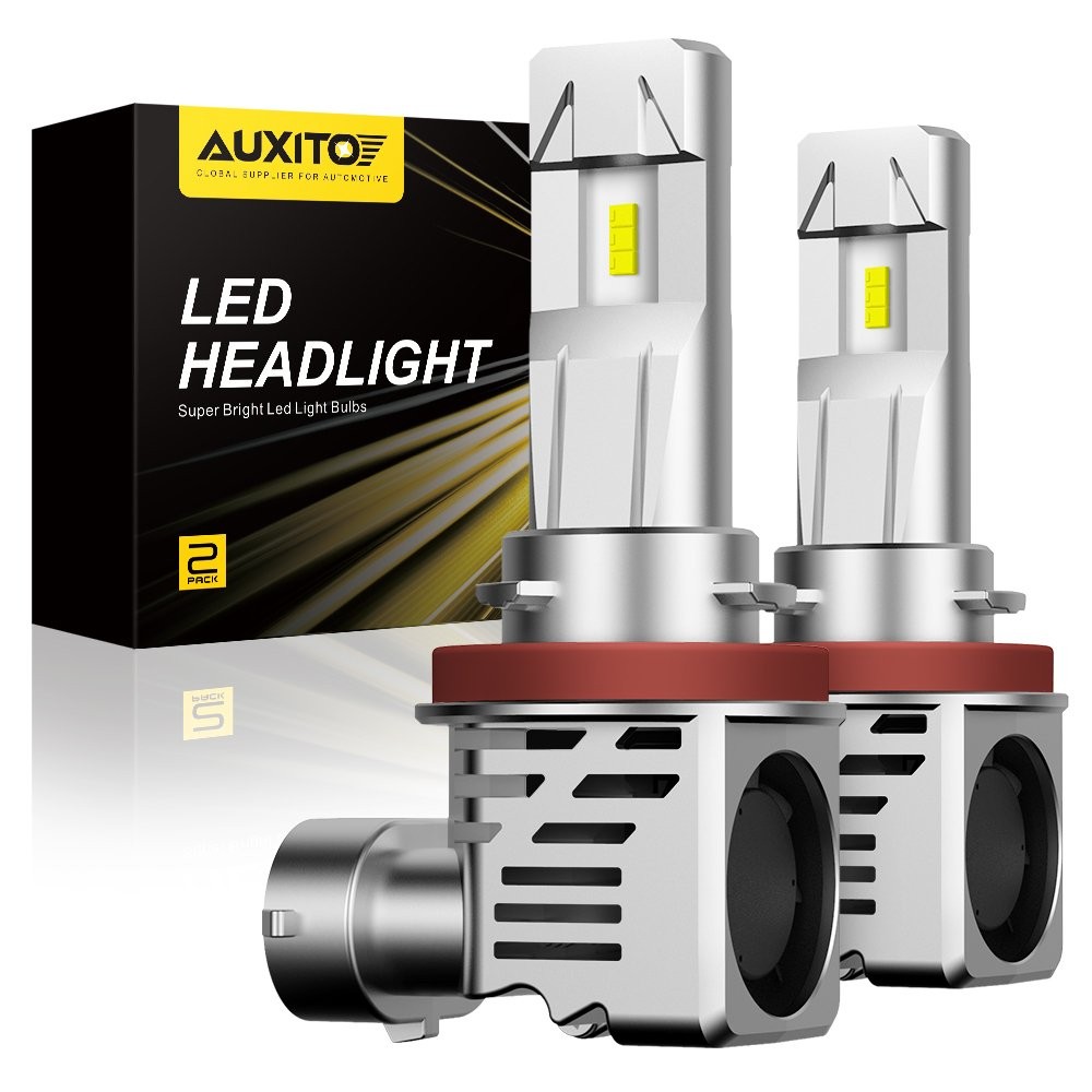 2X AUXITO H11 LED Headlight High Low Beam Bulbs 24000LM 6500K White CANBUS EXC