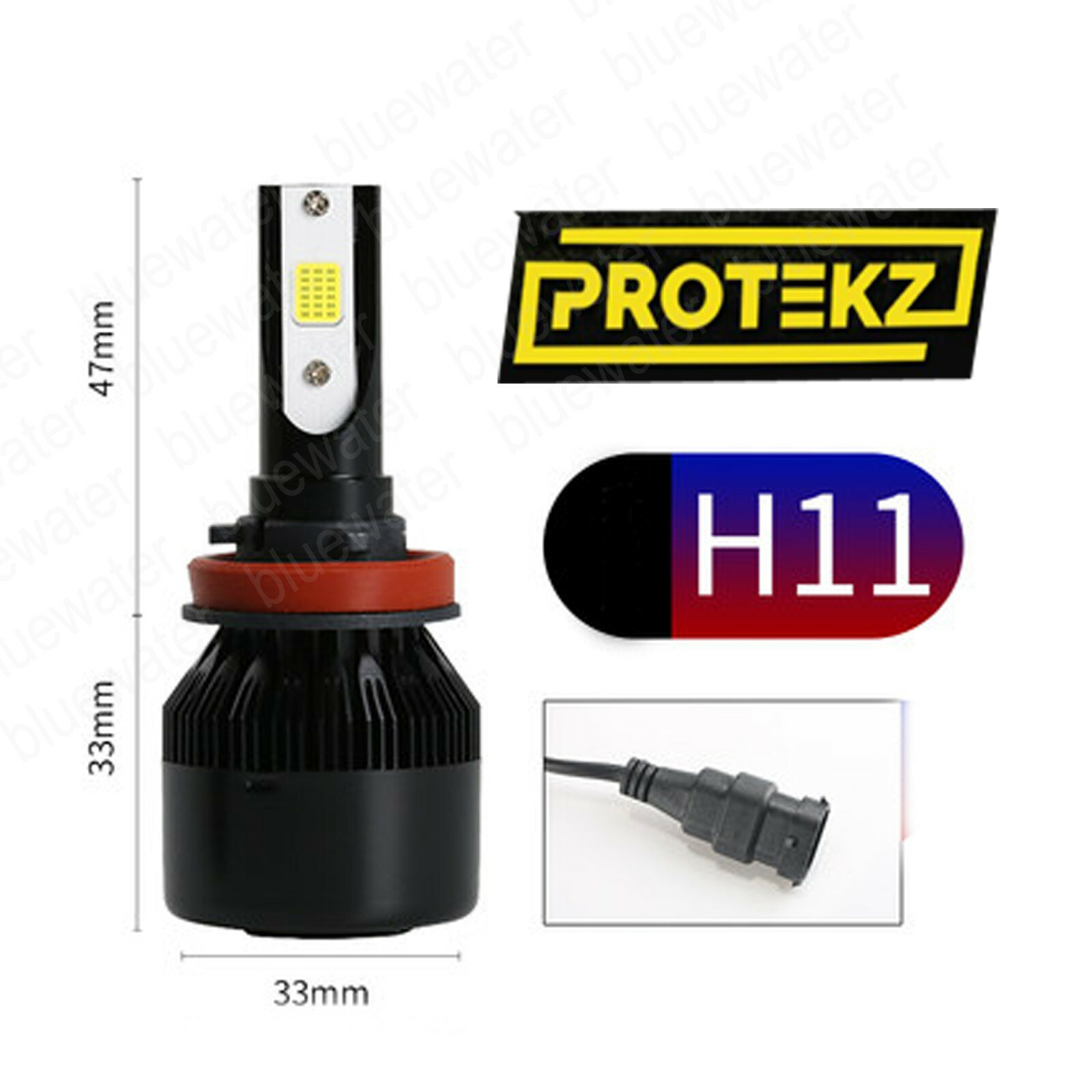 LED ForELANTRA 2011-2016 Headlight Kit H11 6000K White CREE Bulbs Low Beam (NP)