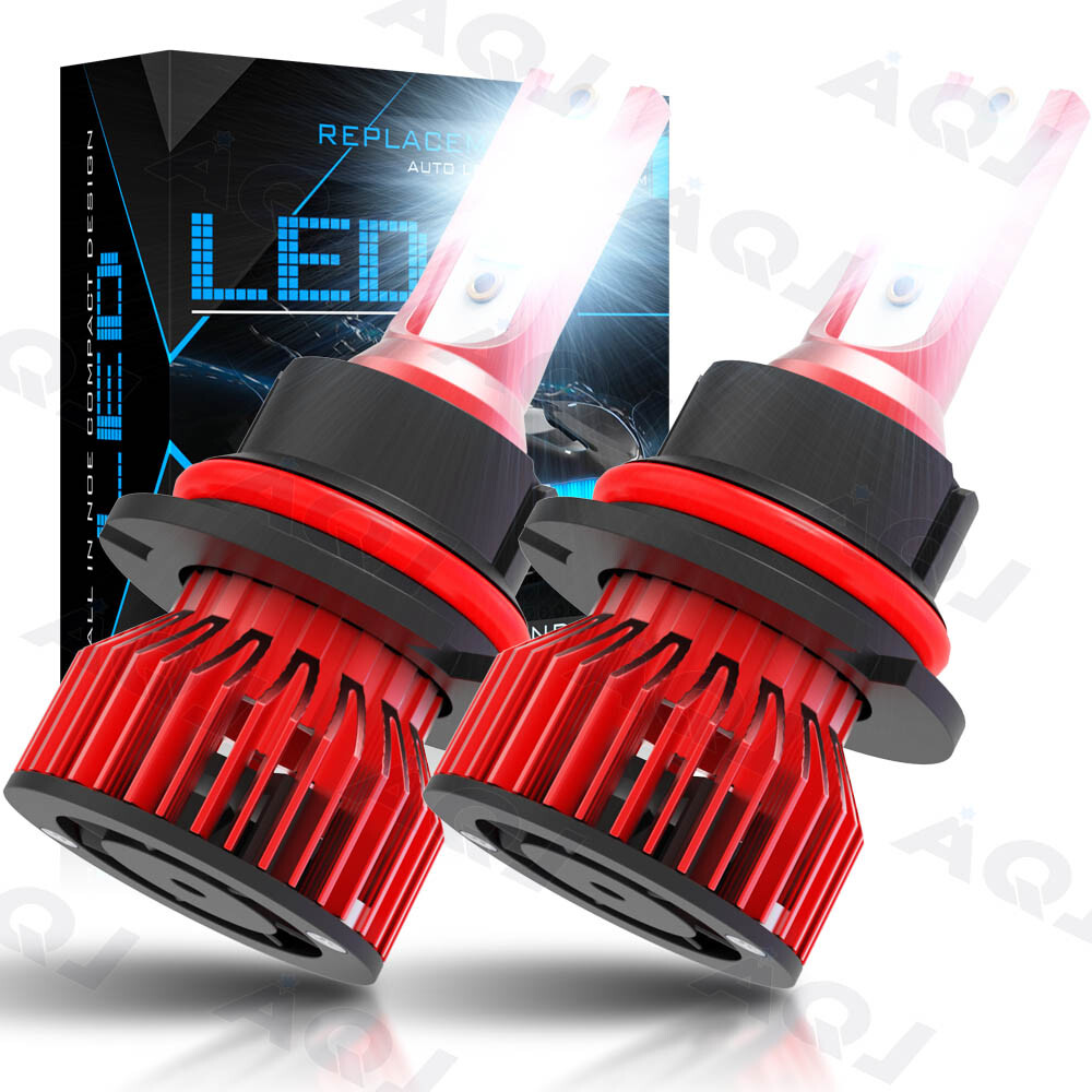 9007 Cold White LED Headlight High Low Bulbs For Chevy Cobalt LS Coupe 2005-2010