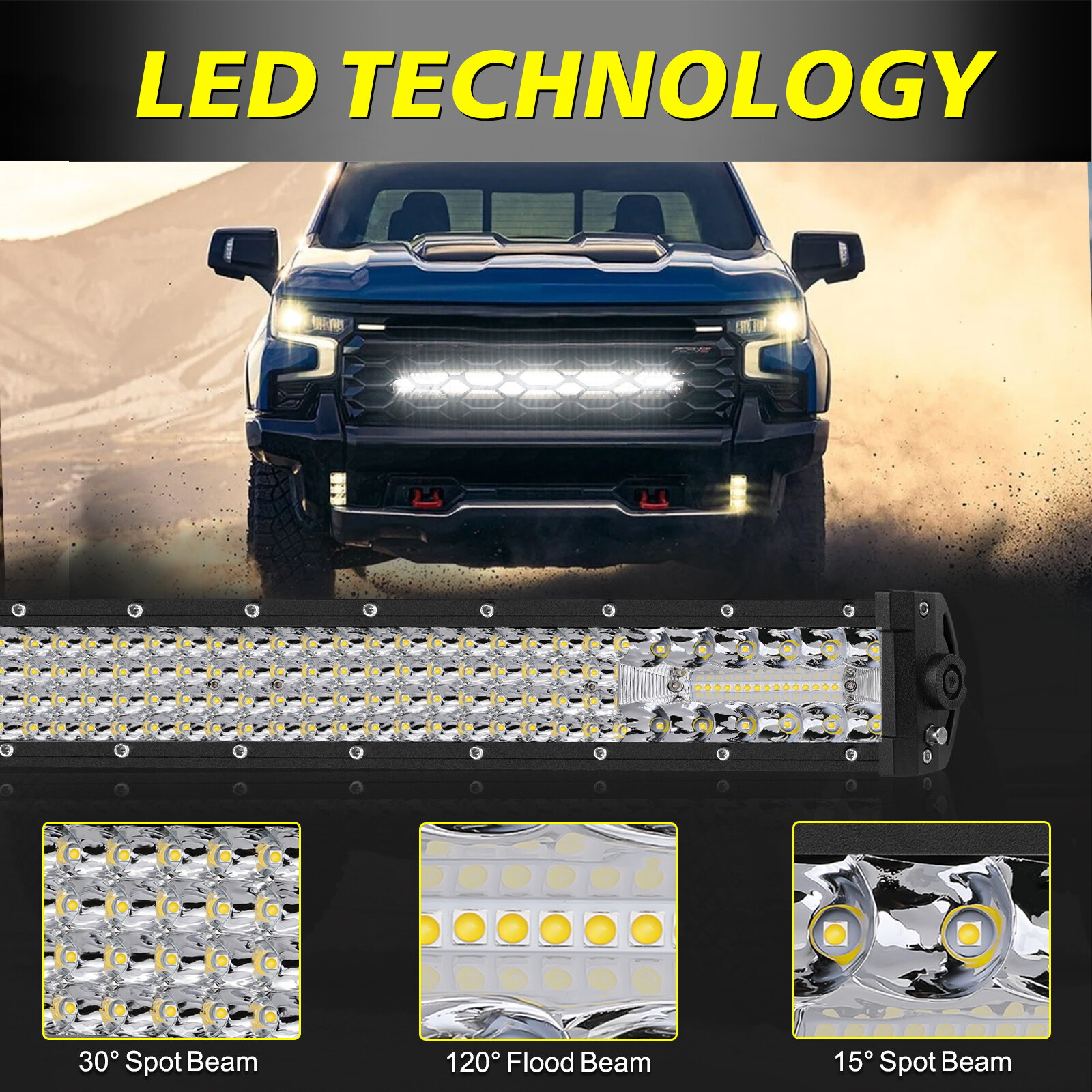 20″30″40″54″ LED Work Light Bar Driving Truck ATV Offroad For Jeep Wrangler JK