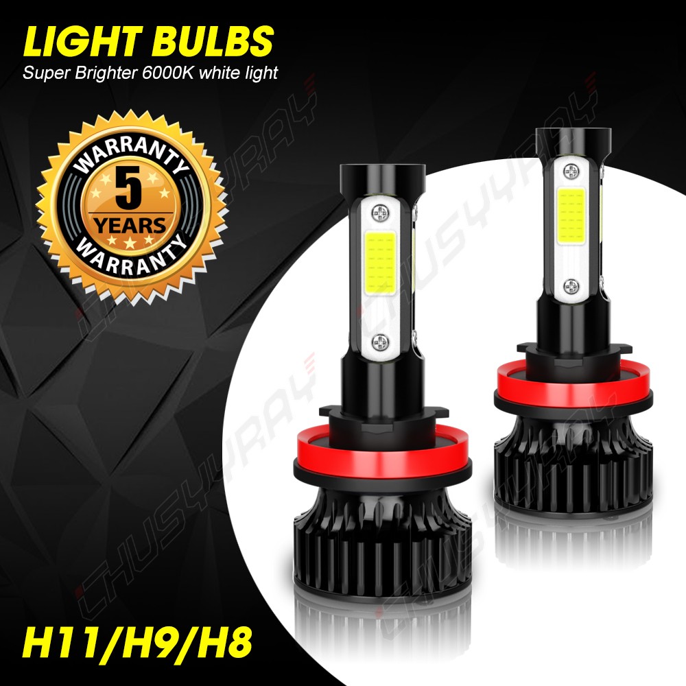 For GMC Canyon 2015-2022 6x 8000K LED Headlight Hi/Lo Beam + Fog Light Bulbs Kit