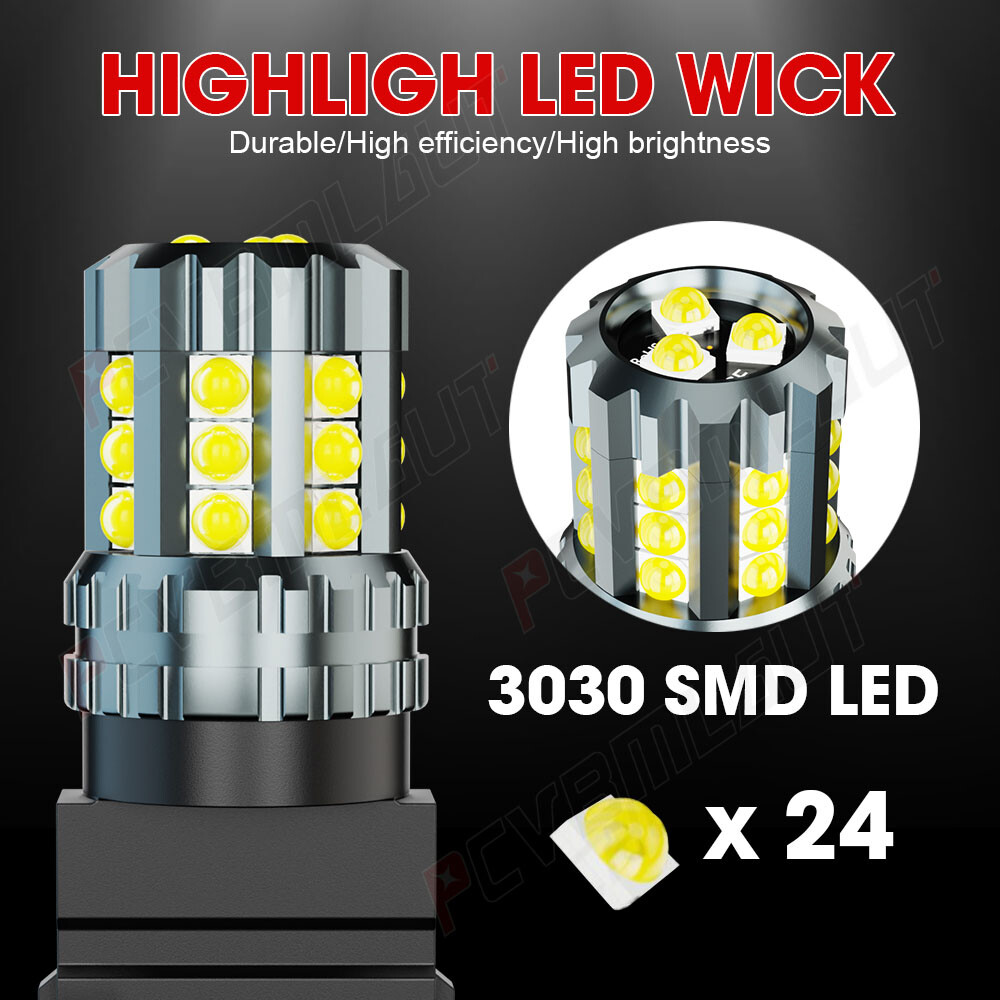 1000LM White 3156 3157 LED Reverse Backup Light Bulb For 2015-2021 Ford Mustang