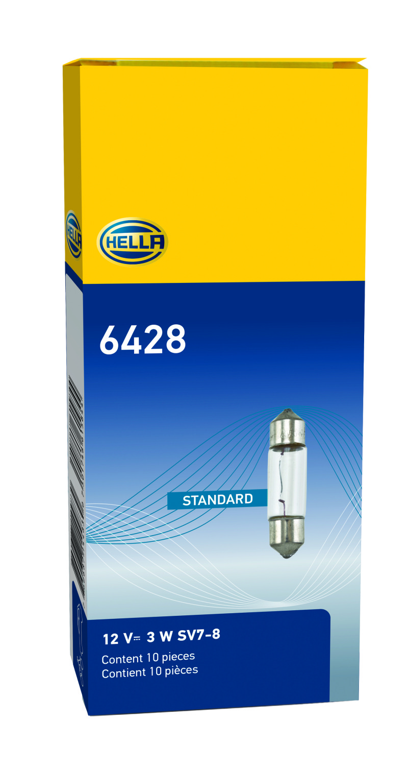 Hella Bulb Fits 6428 12V 3W SV7-8 T2.25 8x28mm