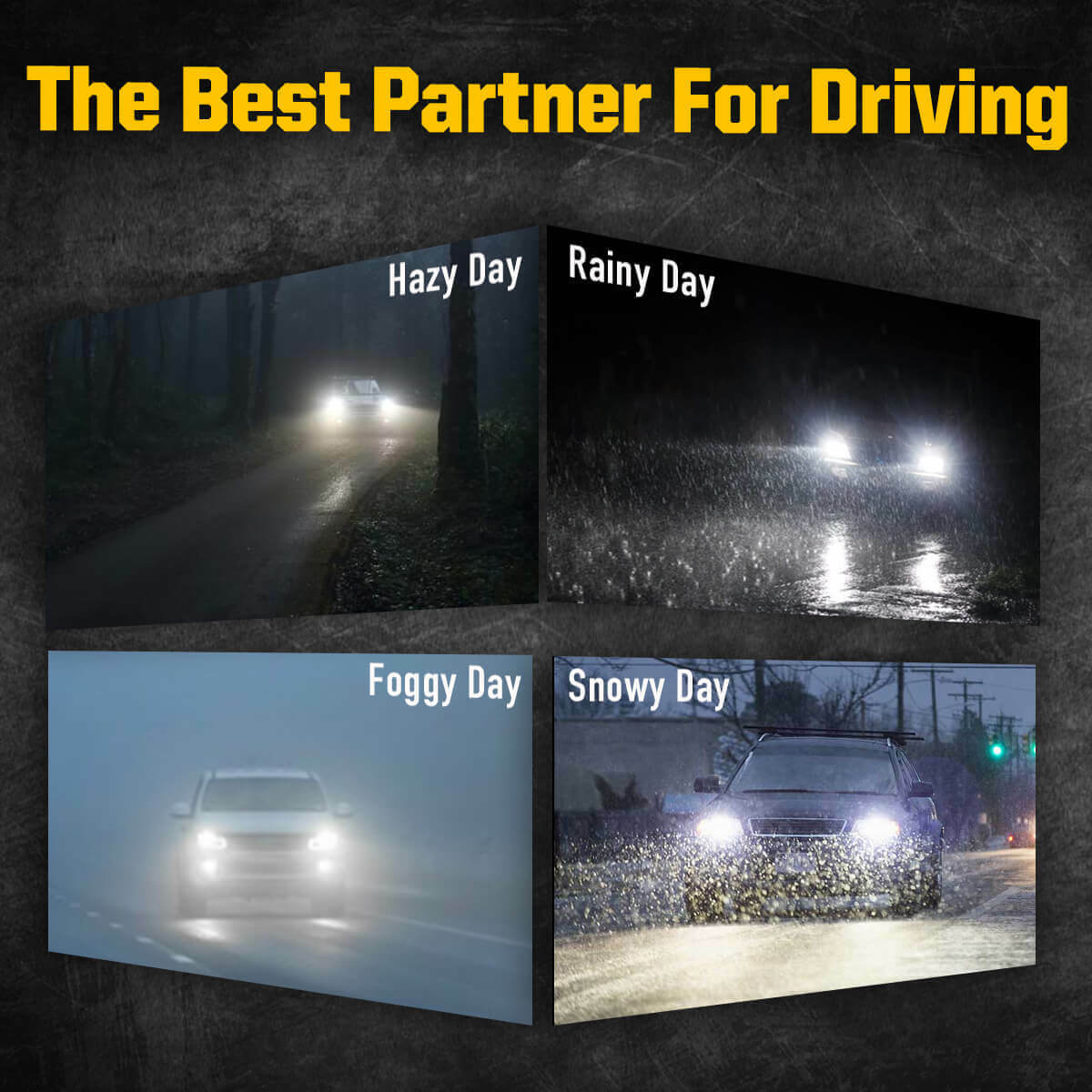 Combo LASFIT H13 9008 9145 9140 LED Headlight Bulb High Low Beam Fog Light 6000K