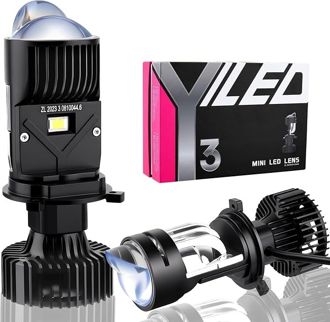 2X LHD H4 Bi-LED Projector Lens Hi/Lo Headlight Mini Bulbs 30000Lm 120W Retrofit