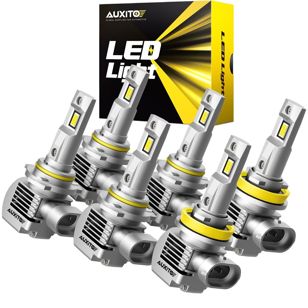 CANBUS LED Headlight Fog Light Kit High Low Beam Bulbs White Combo 9005+9006+H11