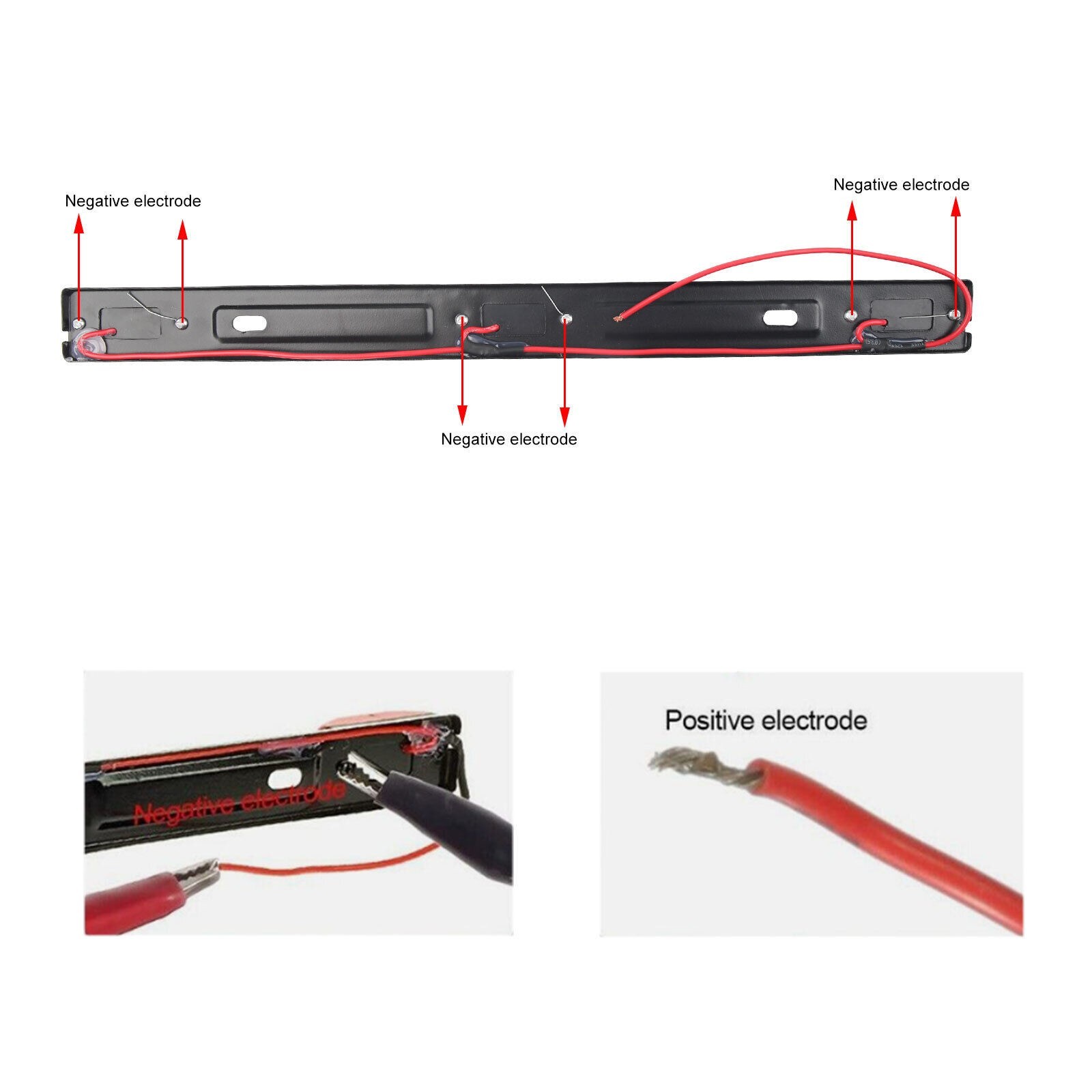 9 LED 3 Red Trailer Light Bar 12V Clearance Marker ID Truck Rear Tail Lightbar