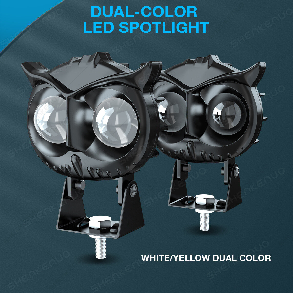Owl LED Work Light Bar Fog Driving Spot Pods Off Road SUV ATV Truck Yellow White