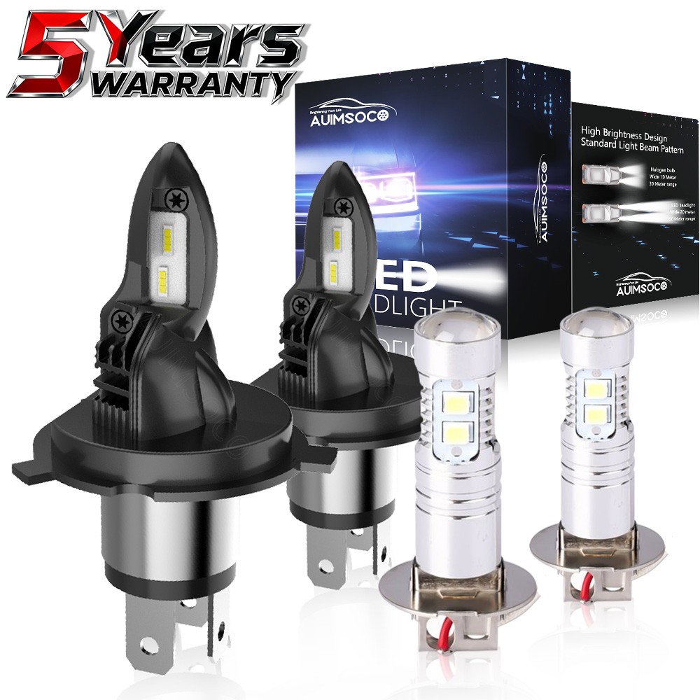 For Nissan Altima 1993-1997 9003 LED High Low Beam H3 Fog Light Bulbs Set