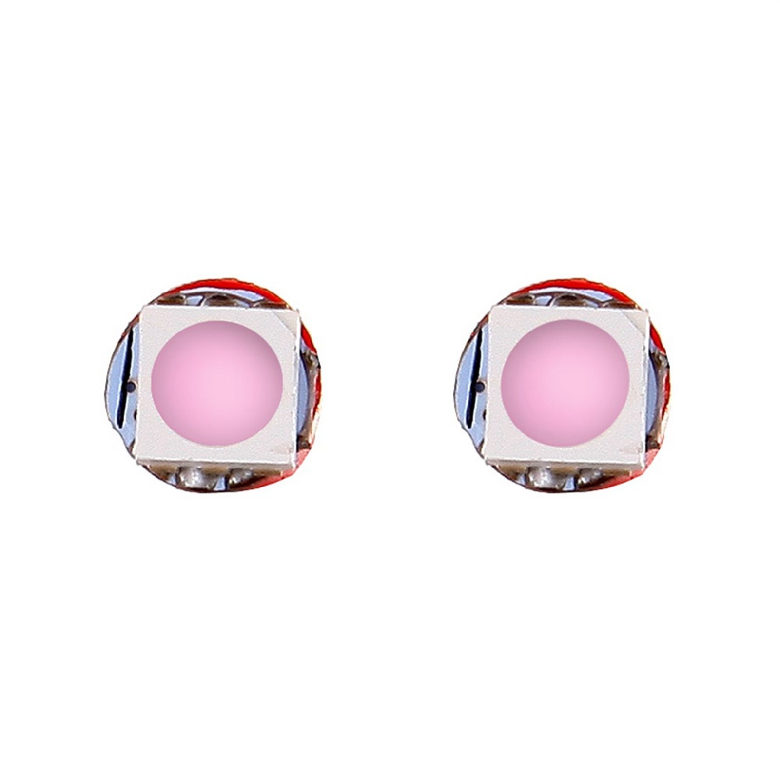 100PCS Pink Dash Indicator LED Light Bulb T5 1-5050SMD Brand New Fit for Honda