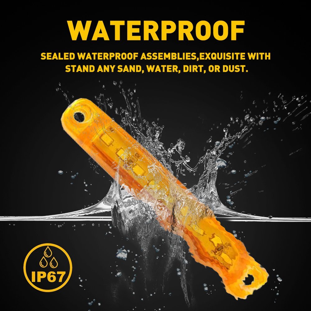 10X Amber LED Side Marker Lights Bullet Clearance Light Truck Trailer Wateproof