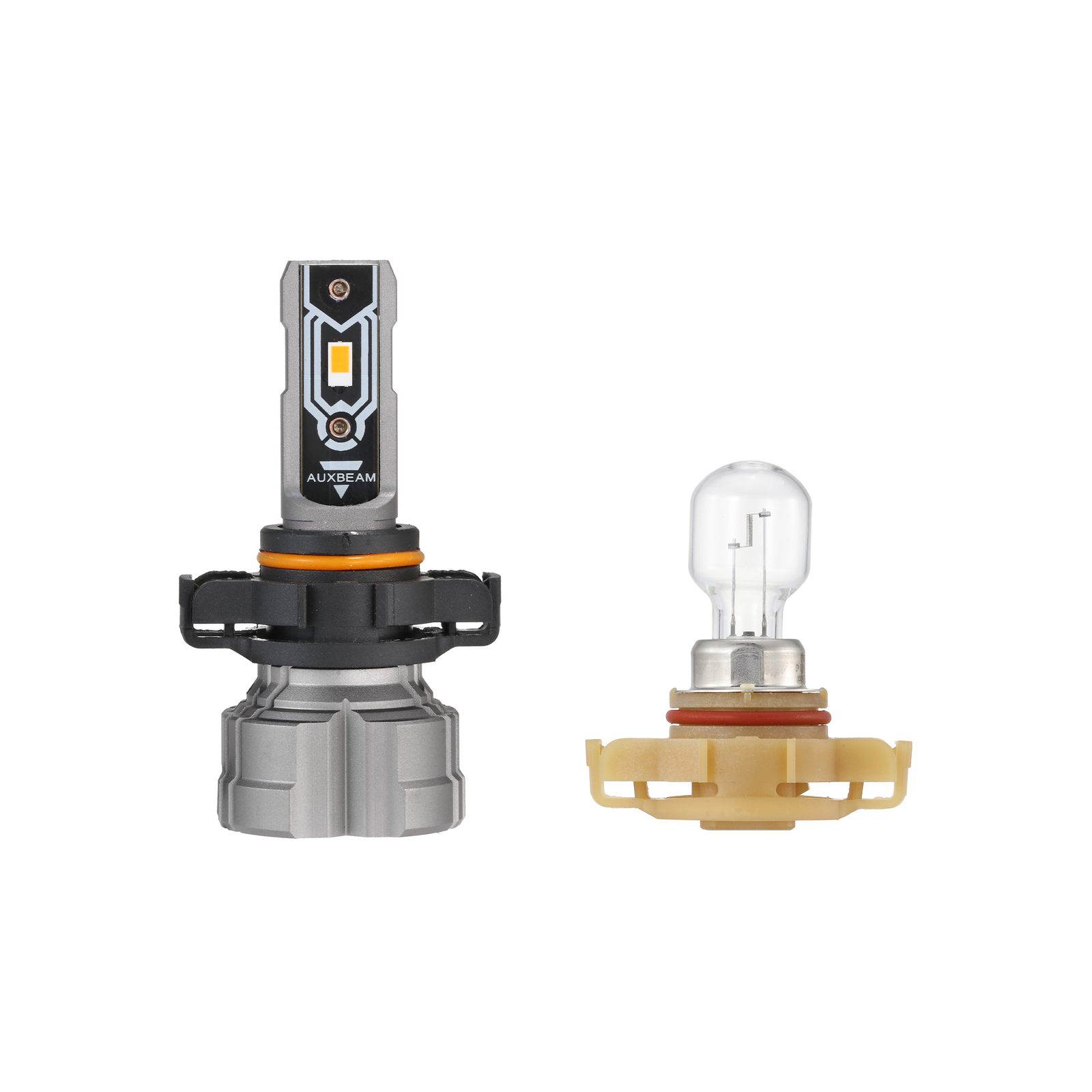 AUXBEAM 3000K Yellow Amber 5202 2504 LED Fog Light Bulbs 1:1 Size Super Bright