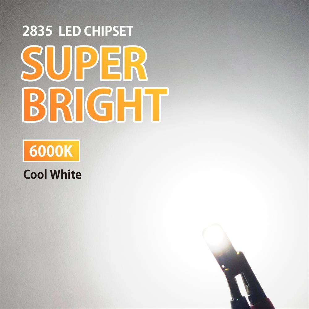 10PCS T10 194 168 902 LED Interior Light Bulbs Super Bright Canbus White 2835SMD