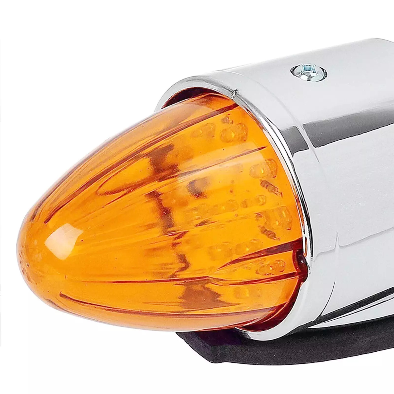 Amber Torpedo Cab Marker Lights 5Pcs Chrome LED Truck Roof Lights Top Clearance