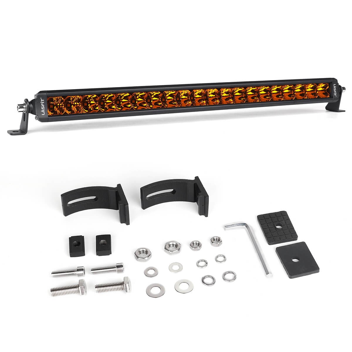 12″ 22″ 32″ 42″ 52″ inch Off-Road LED Light Bar Spot Flood Combo Amber / White