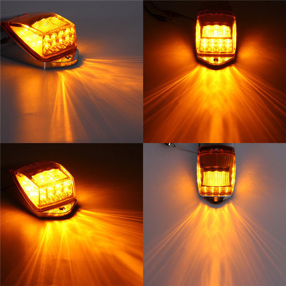 5x LED Amber Cab Roof Top Clearance Marker Running Light For Kenworth Peterbilt