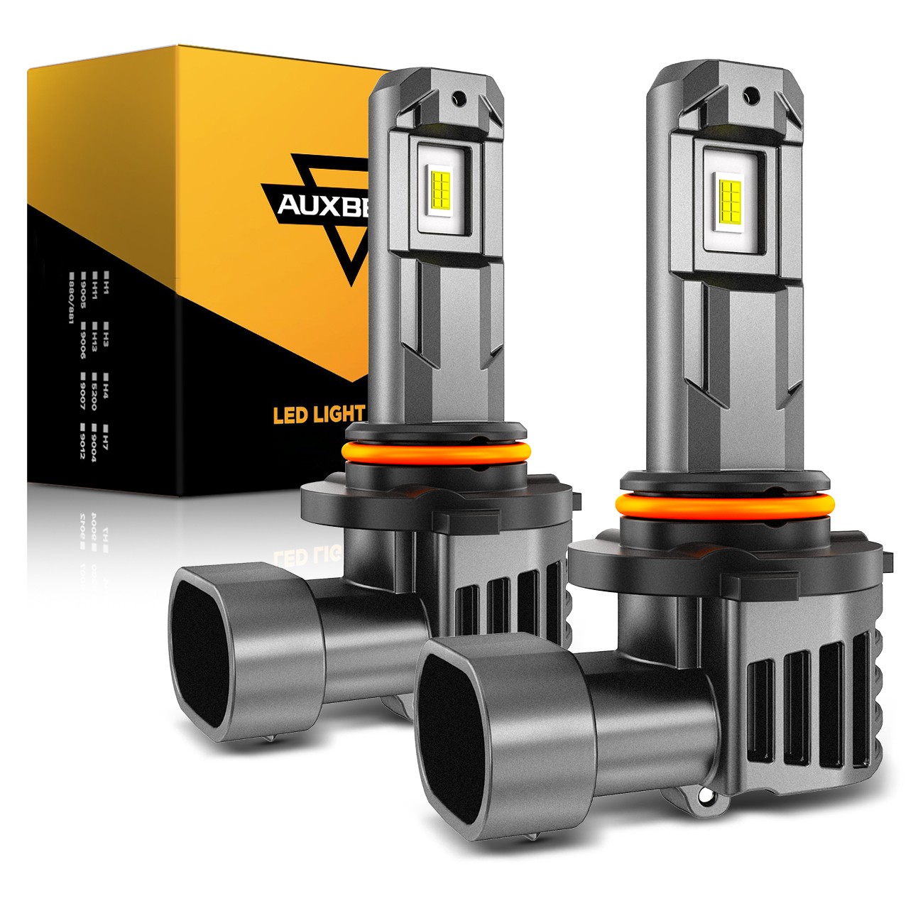 AUXBEAM 9012 LED Headlight Kit Bulbs High Low Beam White 25000LM Super Bright 2x