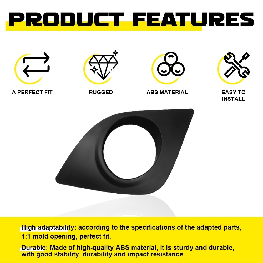 Front Left+Right Bumper Fog Lamp Bezel Cover For 2014 15 16 Toyota Corolla 2-10X