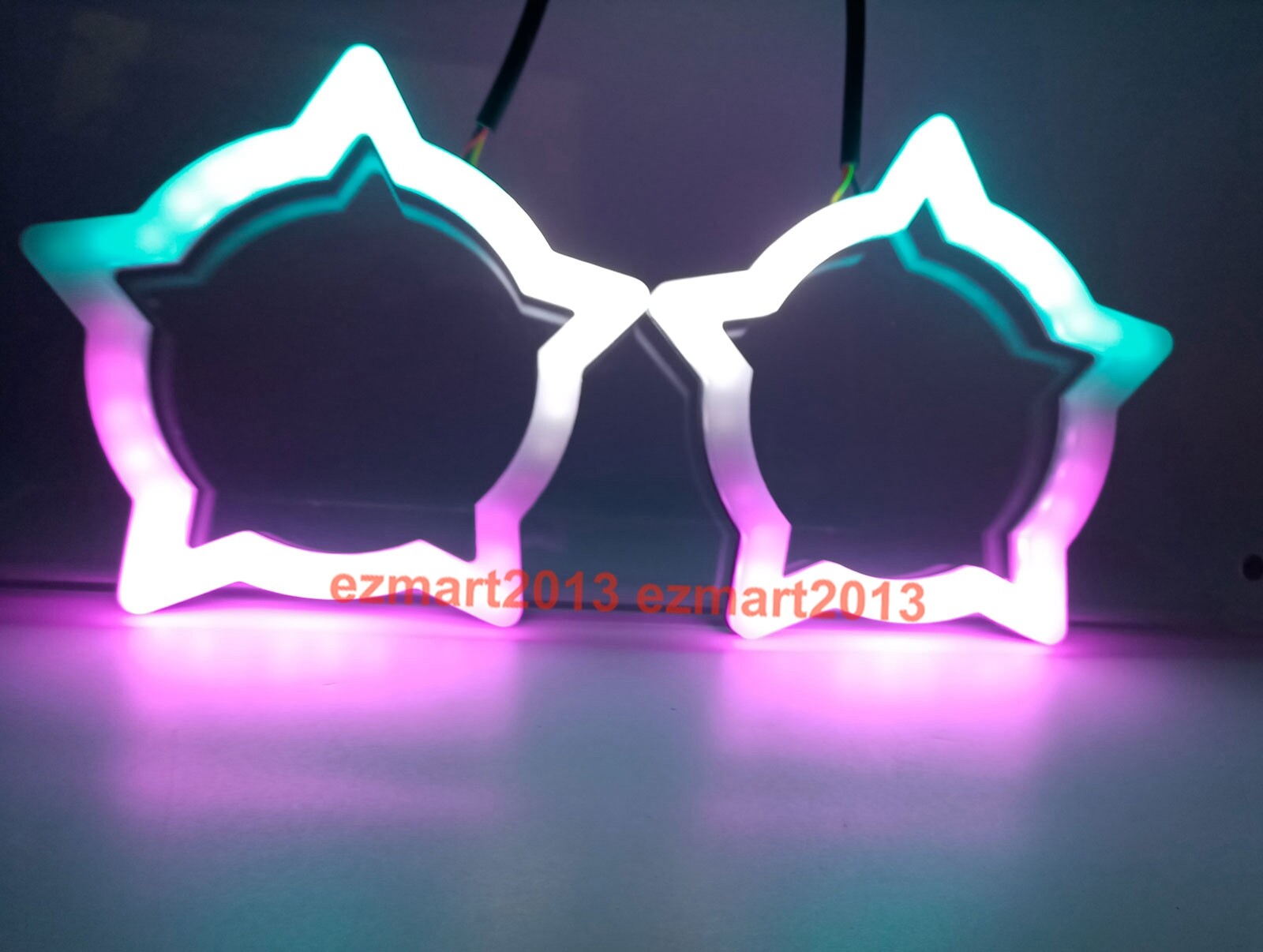 Flow chasing RGB star halo Dream color Turn Signal Flash Demon eye bluetooth DRL