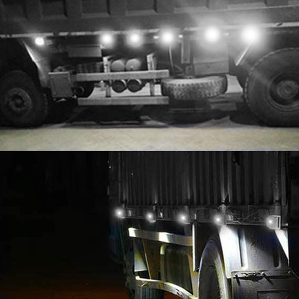 10x White LED Sealed Side Marker Clearance Light 12V Car Truck Trailer Lorry EAH