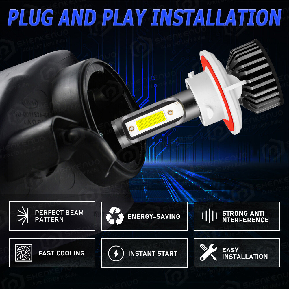 For 07-14 Ford Expedition 6000K LED Headlight Hi/Lo +Fog Light 4 Bulbs Combo kit