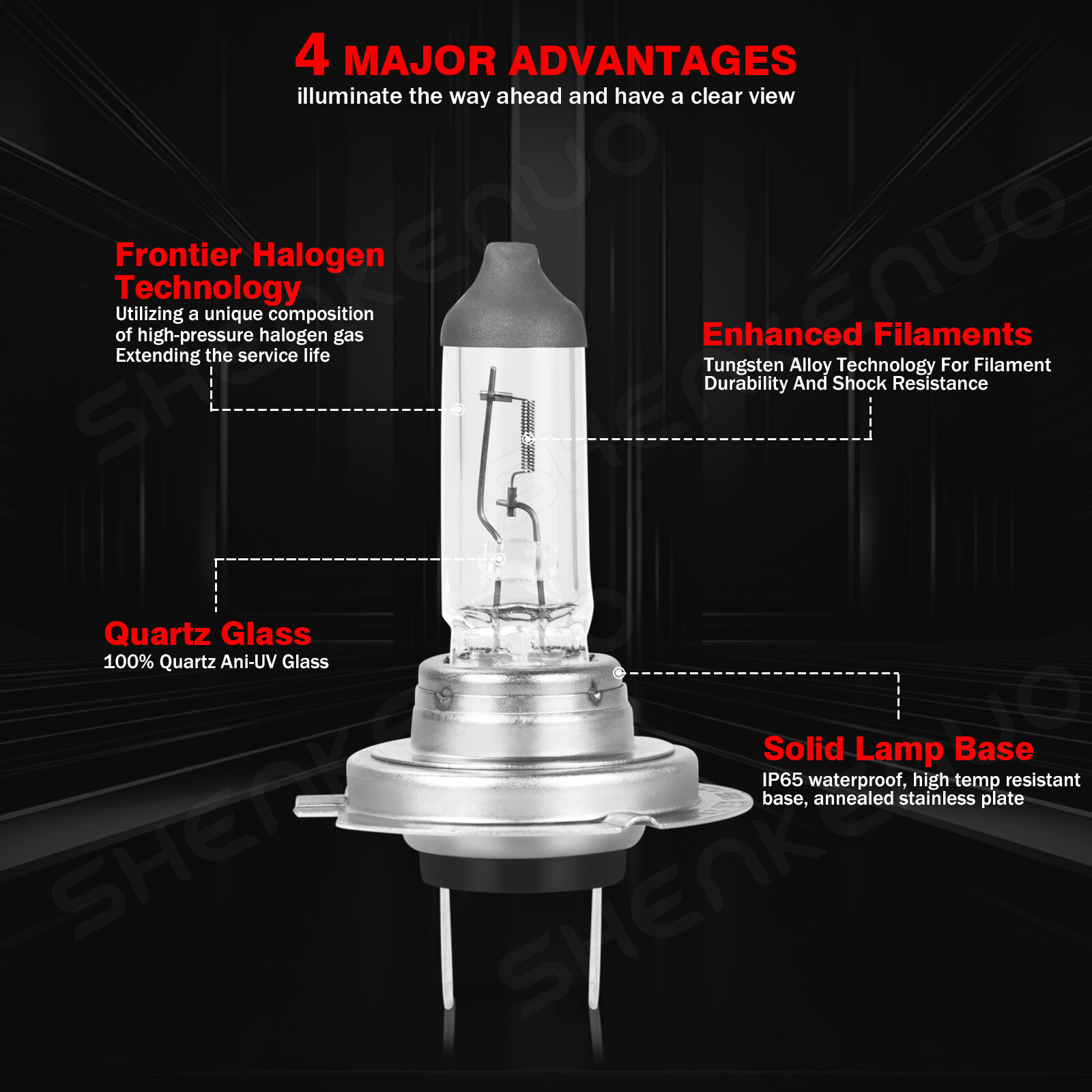 Combo 4x H7 H11 Halogen Headlight High/Low Bulbs For 2007-2012 GMC Acadia