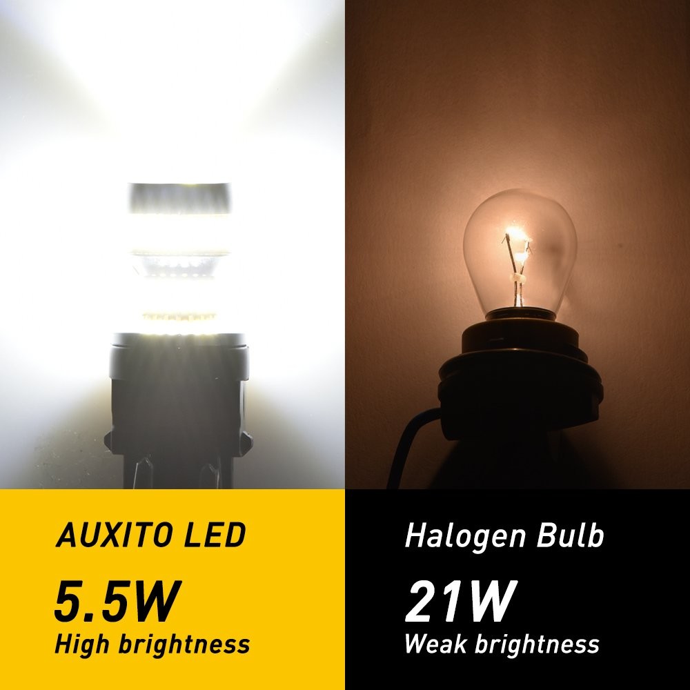 AUXITO 3156 3157 LED Backup Reverse Light Bulbs DRL Bright 6000K White 54 Series