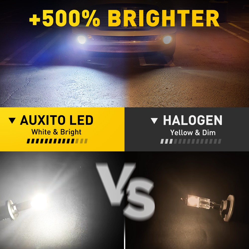 2 Pack 880 890 LED Fog Light Bulbs 1:1 Mini Size 6500K White 899 892 893 884 885