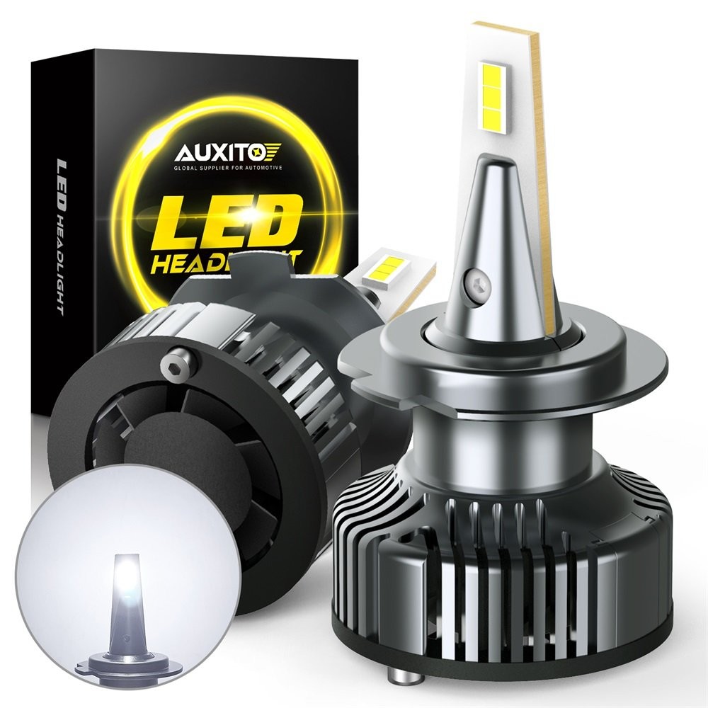 Pair AUXITO H7 Headlight LED Bulb 20000LM Set White 6500K High Low Beam Canbus