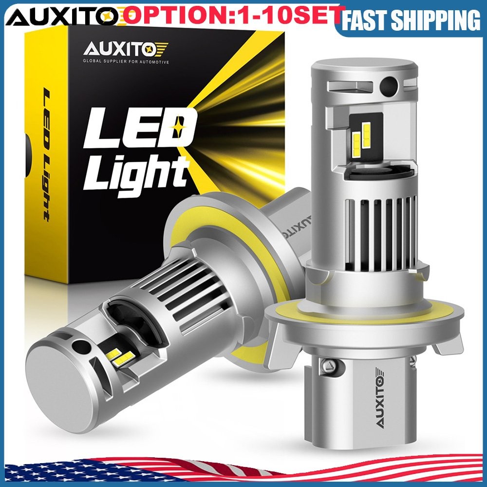 AUXITO H13 9008 White 72000LM LED Headlight Bulbs High Low Beam Canbus 2-20X