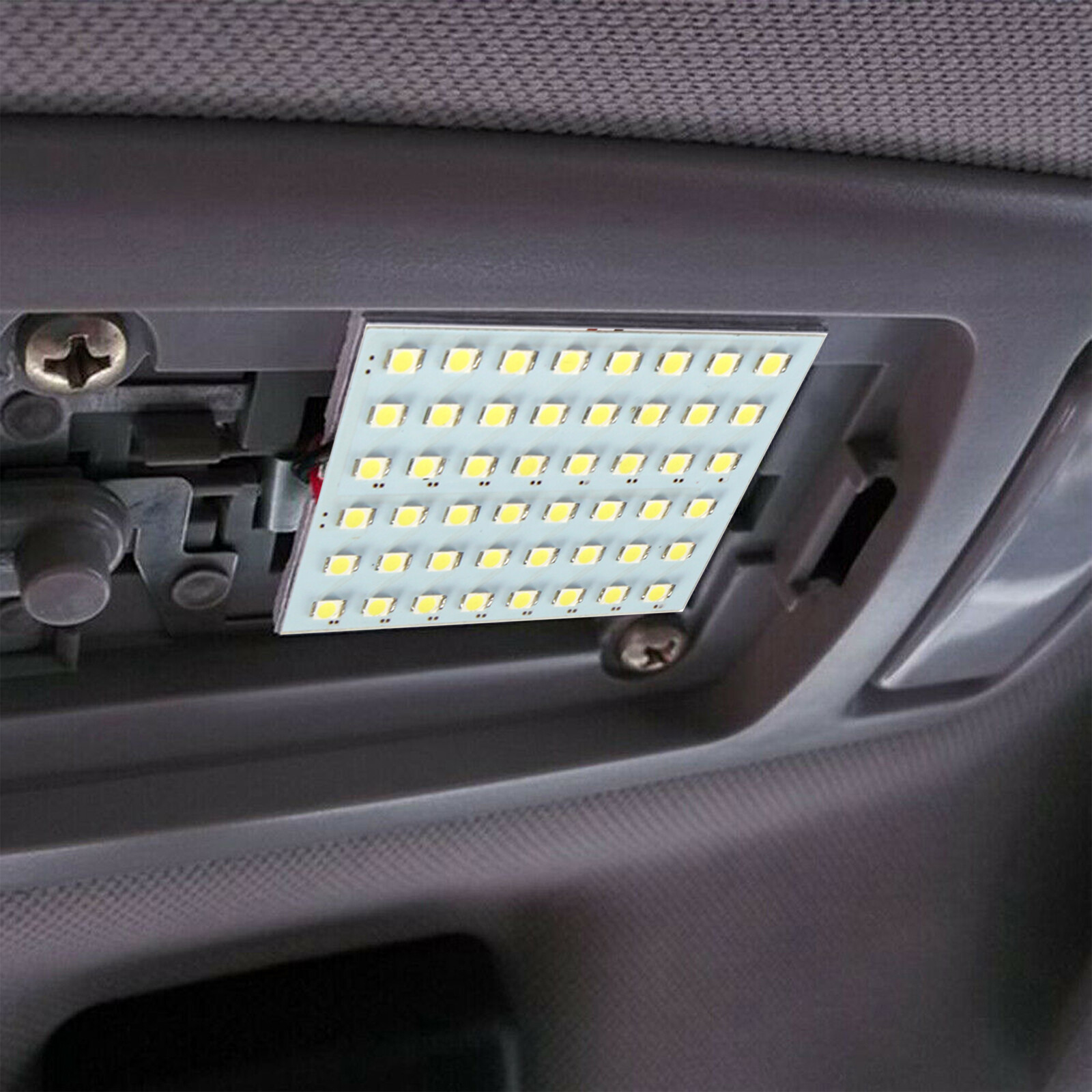 10X Car Festoon T10 BA9S White LED 48SMD Panel Interior Dome Map Light Bulbs 12V