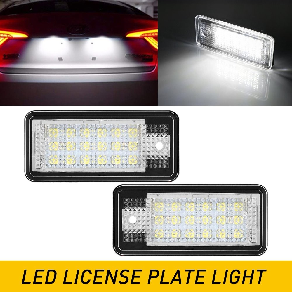 LED License Plate Light For Audi A3/S3 A4/S4/B6 A6/C6 S6 A8/S8D3 Q7 CANbus New