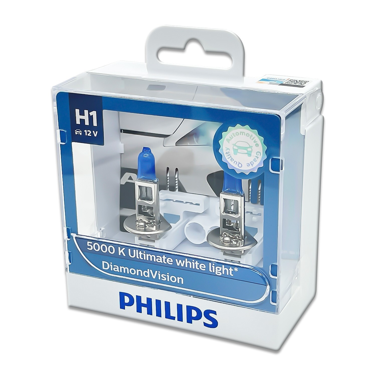 Philips H1 DiamondVision Headlight Halogen Bulbs | 12258DV | Pack of 2