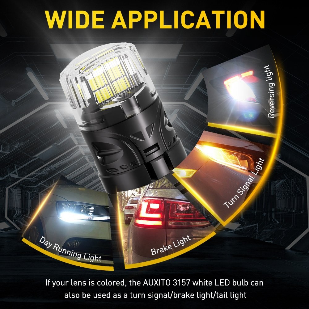 2X 3156 3157 4157 LED Reverse Lights 6500K Clear White for Chevy C2500 1990-1998