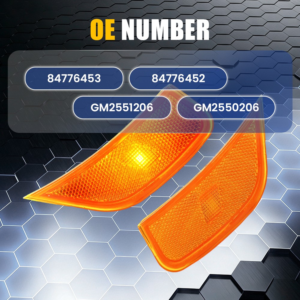 2-20x Amber LED Side Marker Lights For GMC Yukon XL Chevy Tahoe Suburban RH LH