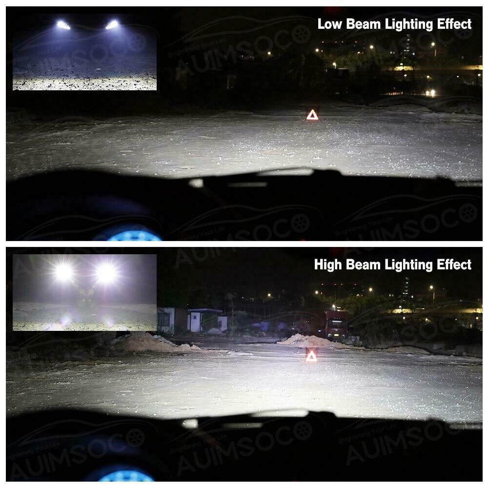 H13 9145 Combo LED Headlight Bulbs Kit High/Low Beam Super Bright 10000K White
