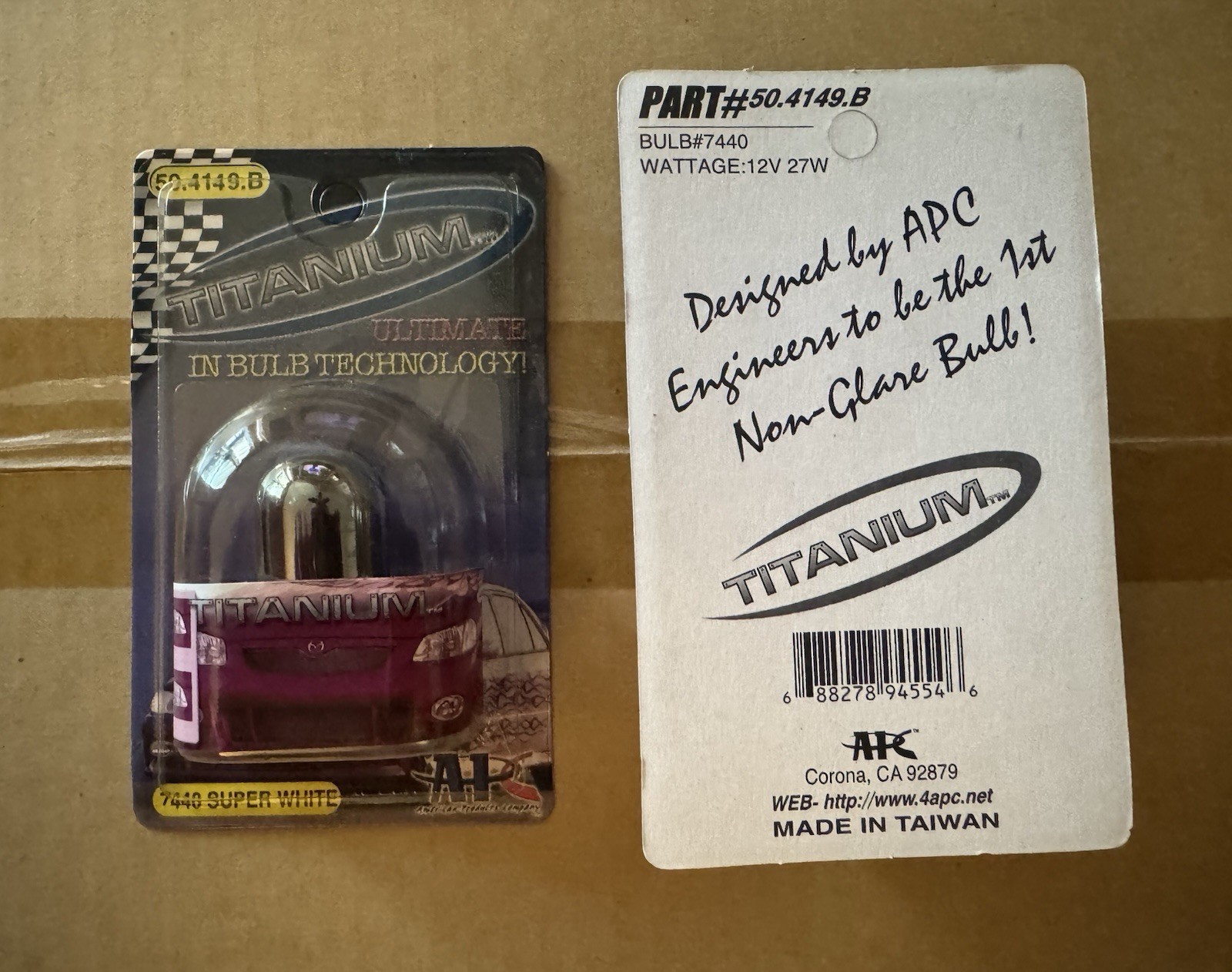 Case of 50 APC 7440 Super White Headlight Bulbs 50.4149.B Brand New