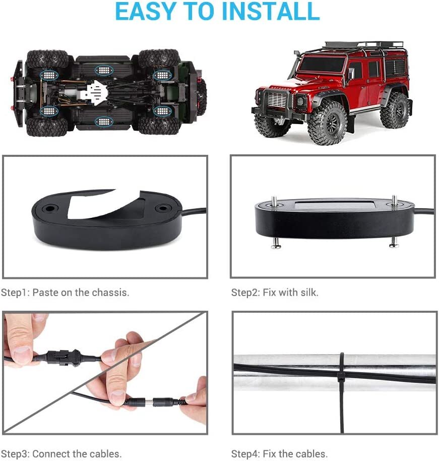 For Club Car EZGO Yamaha Golf Cart Kart 10 Pods RGB 150 LED Rock Lights Blueooth