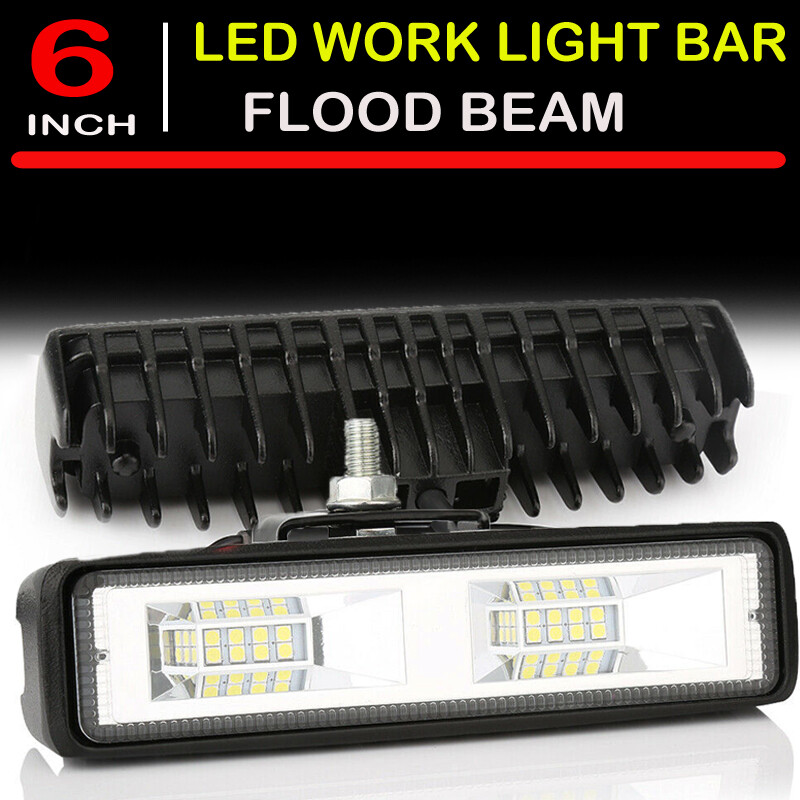 LED Work Light 6 Inch 48W 12V Driving Strip Flood Beam light Bar SUV Offroad 1PC