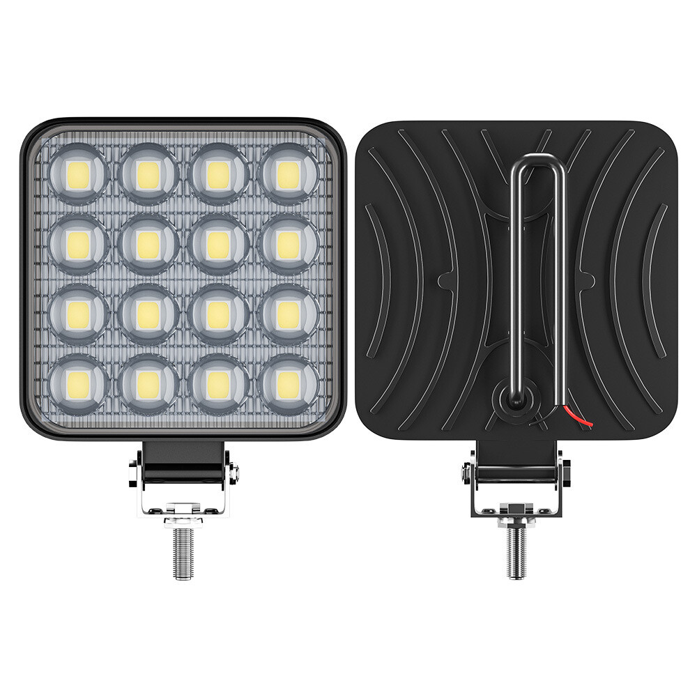 2PCS 48W LED Work Light Truck OffRoad Tractor Flood Lights 12V Square Light