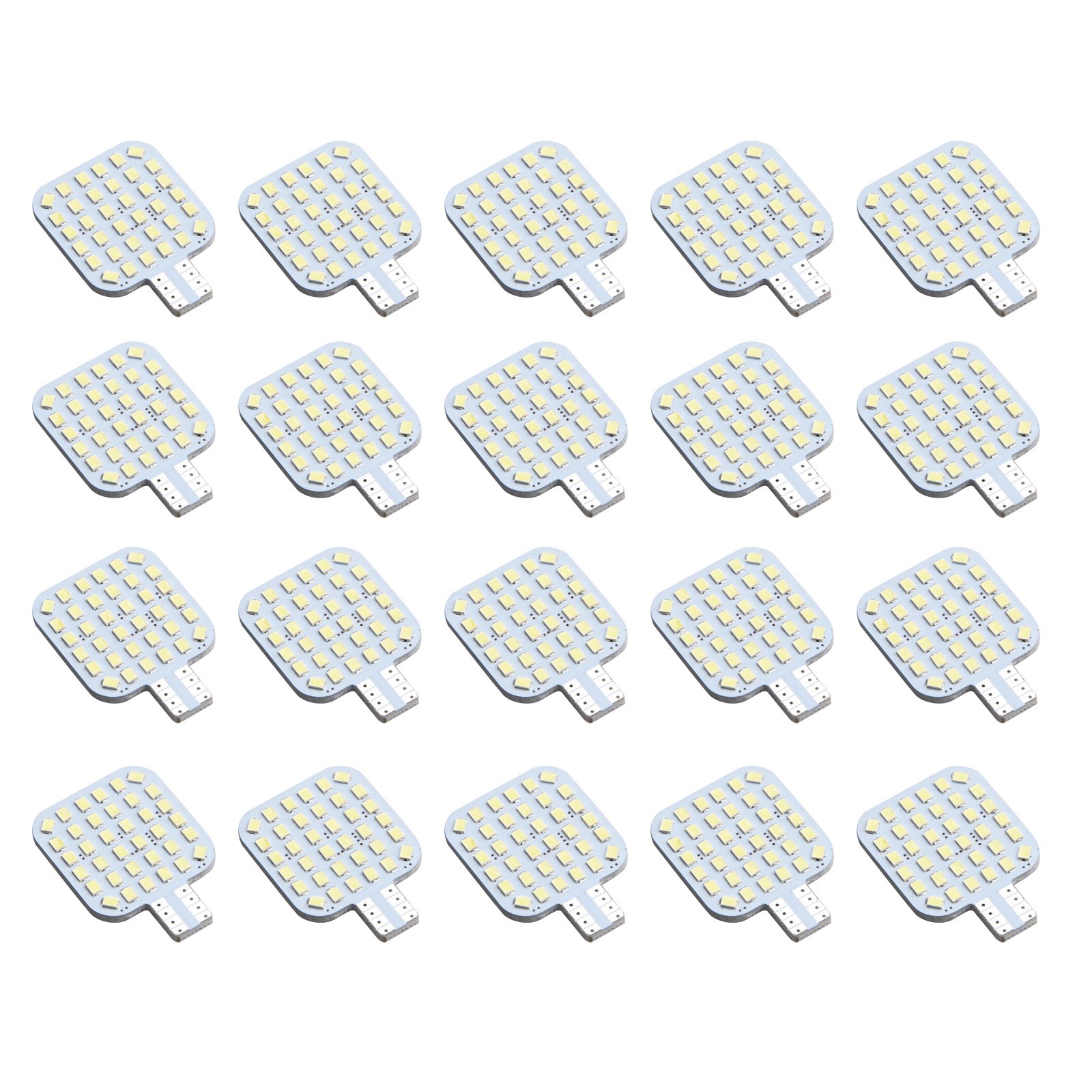 20pcs T10 LED Interior Light Bulbs Full Aluminum 2835 SMD Xenon White 12V RV