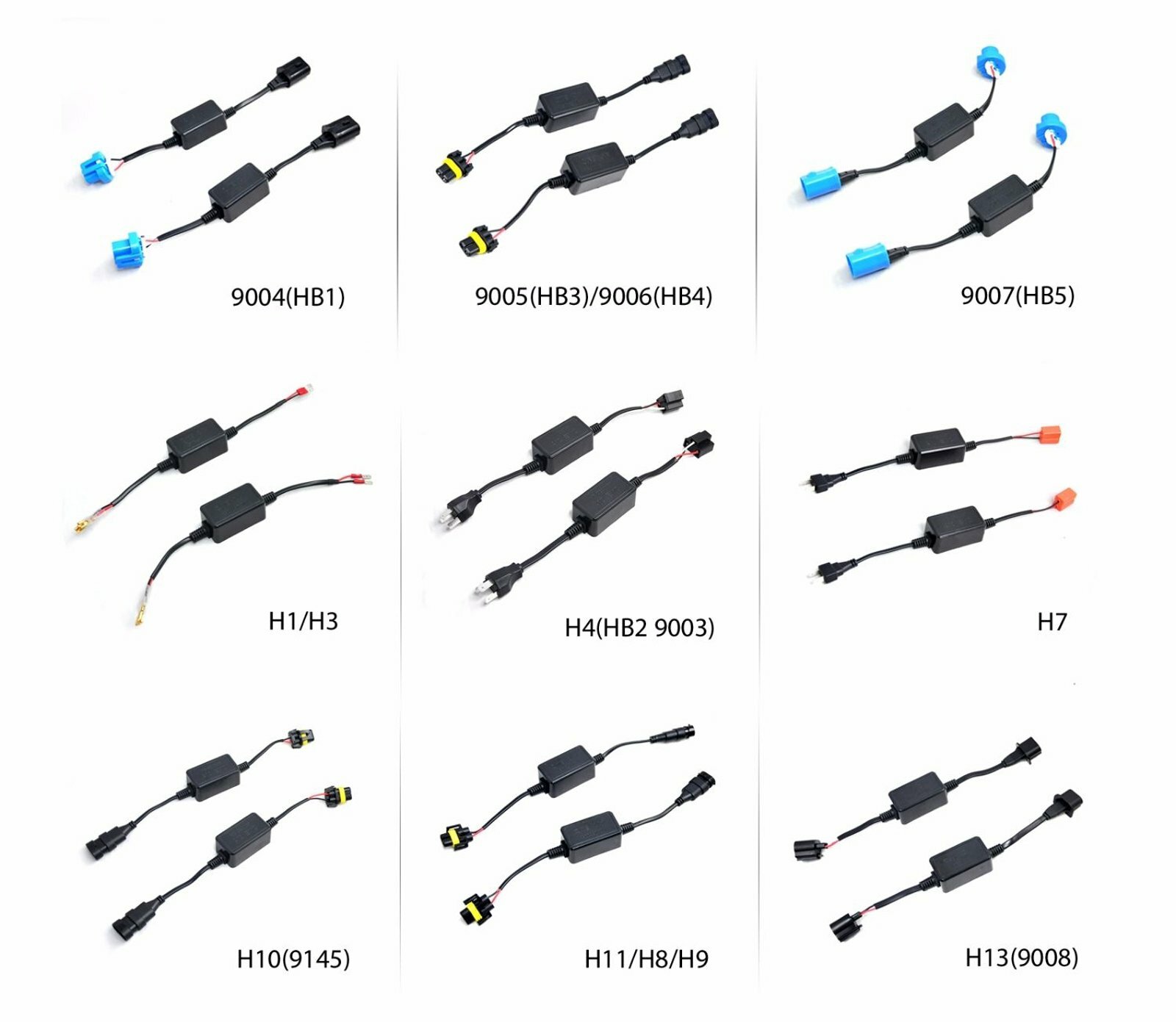 2PCS H4 9003 LED Headlight Canbus Load Resistor Decoder Error Free Anti Flicker
