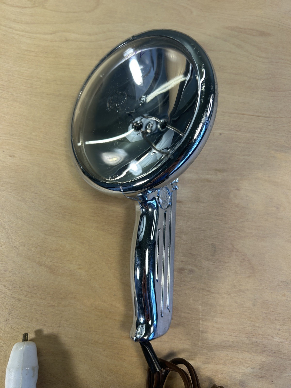 Vintage Unilite Unity Handheld Spotlight 12V Chrome & Glass GE 1960’s