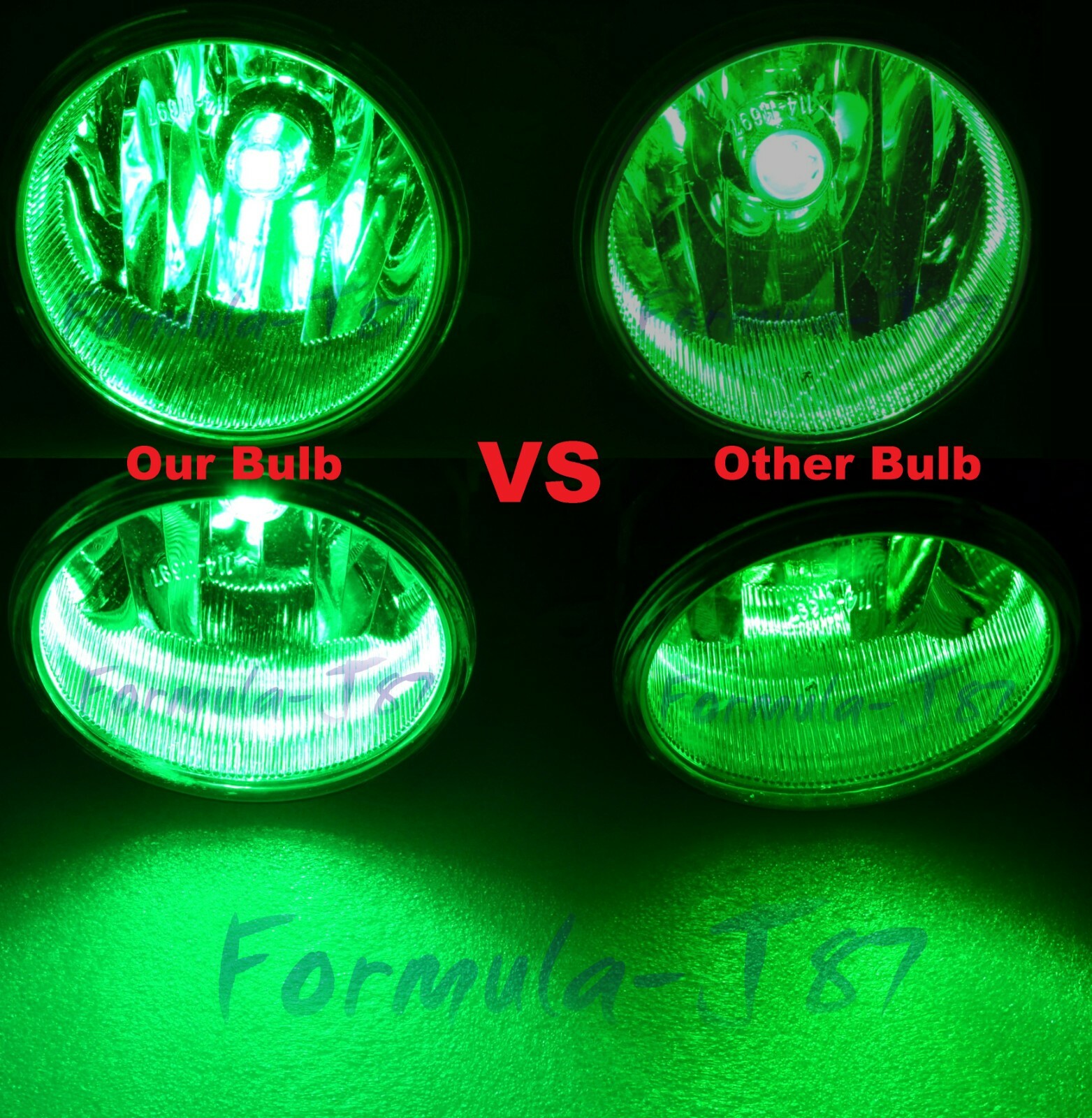 LED 20W 881 H27 Green Two Bulbs Fog Light Replacement Upgrade Lamp Stock Show OE